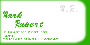 mark rupert business card