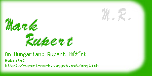 mark rupert business card